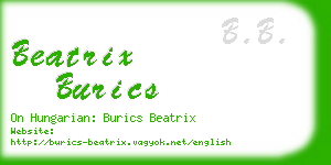 beatrix burics business card